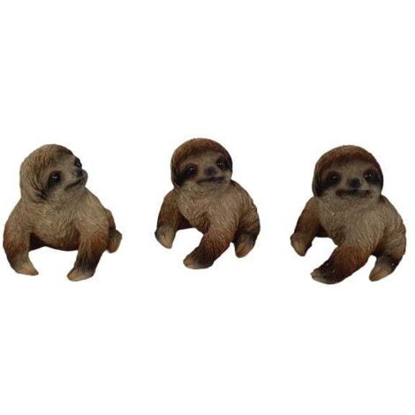 Dekofigur Faultier 7,5 x 7 cm braun