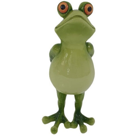 Dekofigur Frosch stehend 25 x 12,5 cm grün Skulptur
