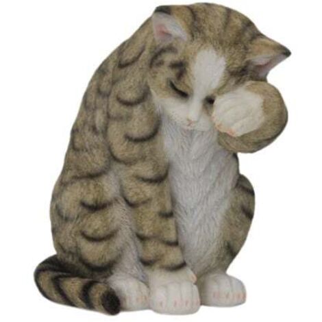 Dekofigur Katze grau 25 x 17,5 x 26,5 cm Dekofigur