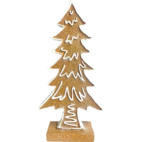 Dekofigur Pfefferkuchen Baum 25 x 12,5 x 5,5 cm bunt Weihnachtscharaktere