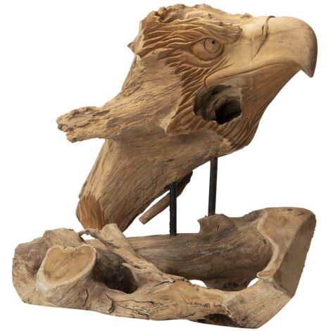 Dekofigur Teakholz Adler 40x25x30 cm