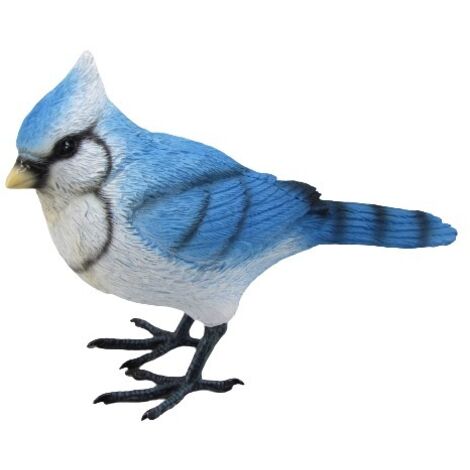 Dekofigur Vogel 10,5 x 13 cm blau weiß Skulptur