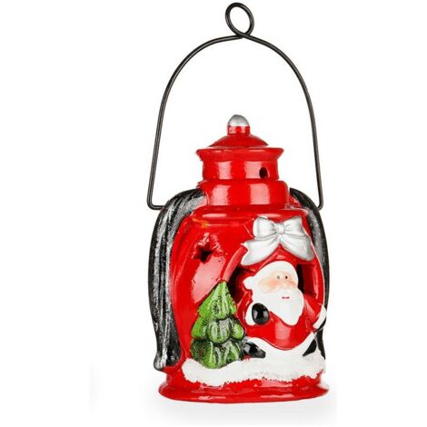 Dekofigur Weihnachtsmann 8,3 x 16 x 8,5 cm rot Keramik white