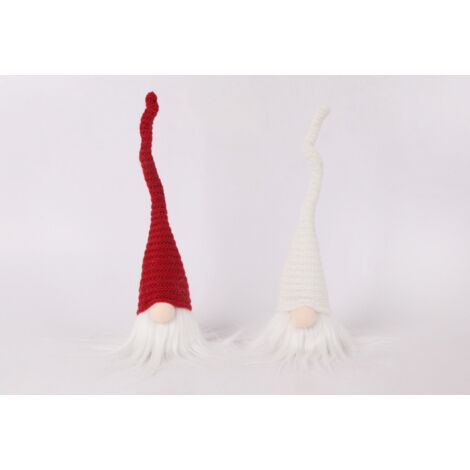 Dekofigur Zwerg 27 x 7 cm rot weiß 2-fach sortiert Weihnachtscharaktere