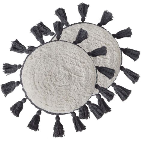 Dekokissen 2er Set THISTLE Baumwolle 40 x 40 cm Cremeweiß