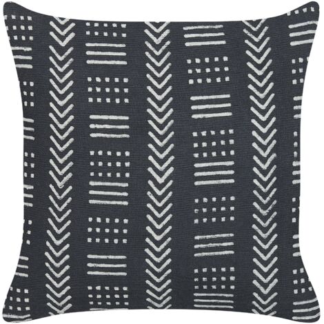 Dekokissen BENZOIN Baumwolle 45 x 45 cm Schwarz Geometrisches Muster