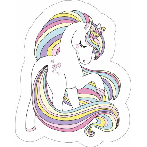 Dekokissen Einhorn in Einhornform, originelles Kuscheltier