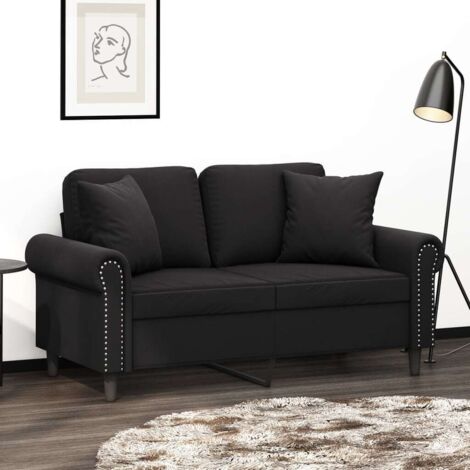Dekokissen Set von 2 Schwarz 40x40 cm Samt