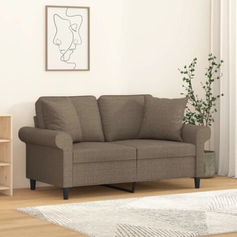 Dekokissen Set von 2 Taupe 40x40 cm Stoff