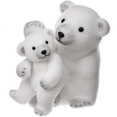 HOMEMAISON Dekoration Polyfoam 2 Stehende Bären - Atmosphera créateur d'intérieur