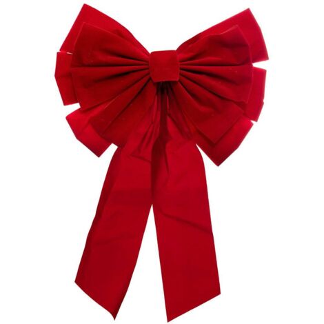 Dekoration Schleife roter Samt 40 x 60 cm - Feeric lights & christmas