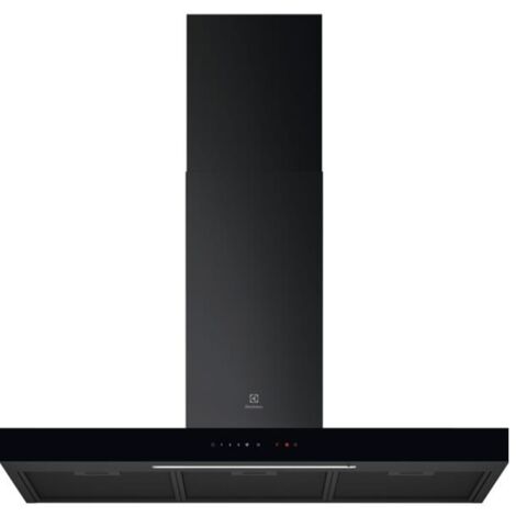 Dekorative, 90 cm breite wandhaube, 515 m³/h, schwarz - Electrolux - LFT819K