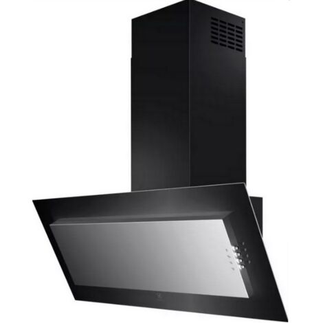 Dekorative, 90 cm breite wandhaube, 600 m³/h, schwarz - Electrolux - LFV329Y