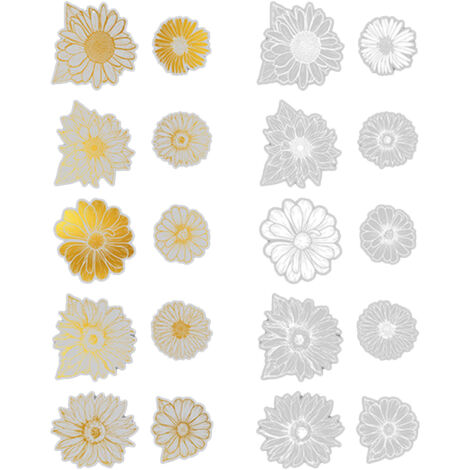Dekorative Aufkleberbögen  Hochwertige Aufkleber mit Folienprägung  20 Bögen mit botanischen Motiven für Alben und Karten