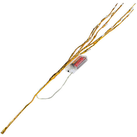 Dekorative Beleuchtung  Handgefertigter, beleuchteter Ast  74 cm  Goldener LED-beleuchteter Ast mit natürlicher Textur für Tischdekoration  Ganzjährige Wohndekoration  Benötigt AA-Batterien
