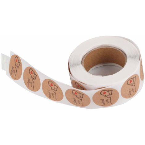 Dekorative Dessertaufkleber zum Selbermachen – Kraftpapier – 500 Stück – Gebäckdesign