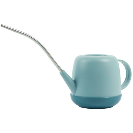 Dekorative Gießkanne für Haus/Garten – Großes Fassungsvermögen – 36 cm, hochwertiger Kunststoff, Khaki/Weiß/Blau – 1 Stück