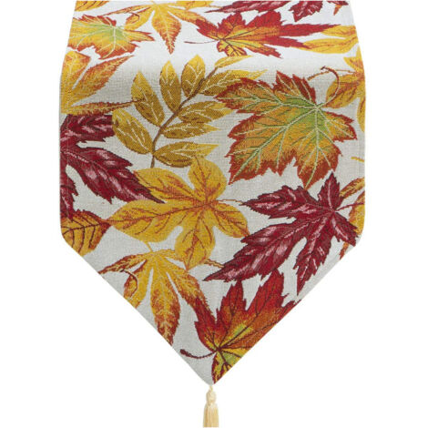 Dekorative Herbsttischdecke mit Ahornblättern für das Esszimmer, ideal für Thanksgiving- und Erntedankfest-Tafeldekorationen