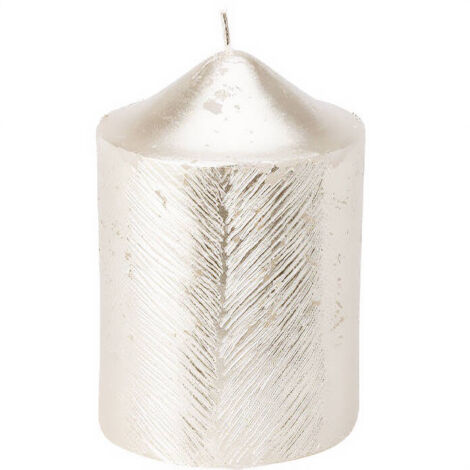 Dekorative Kerze mit metallischem Muster, 7 x 10 cm