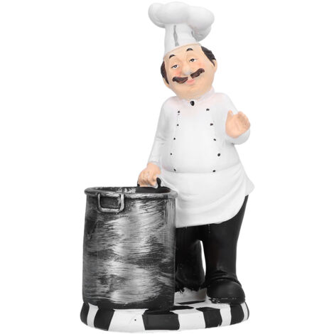 Dekorative Kochfigur für Küche, Wohnzimmer oder Restaurant – Handgefertigte Dekoration