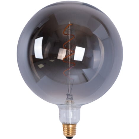 BARCELONA LED Dekorative LED Rauchglas Lampe „Smoky“ E27 G200 - Dimmbar - 4W - Calex