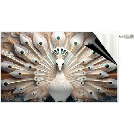 Dekorative magnetische Heizkörpermatte White Peacock Heizkörperabdeckung