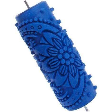 Dekorative Muster Farbroller Blaue Blume Textur Roller Blume Roller DIY Farbroller Wand Dekoration