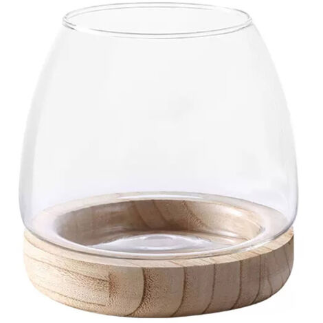 Dekorative Pflanzenvase - Weiße Glasvase - Mundgeblasene Glaskunst (Höhe: 19 cm, 15 cm, 13 cm, 10 cm)
