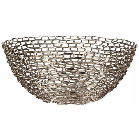 Dekorative Schale aus goldenem Metall, 13 x 30 cm