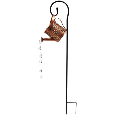 Dekorative Solar-Gießkannenleuchte, LED-Projektionsbeleuchtung, goldenes Muster, 80 cm, 1-teiliges Set