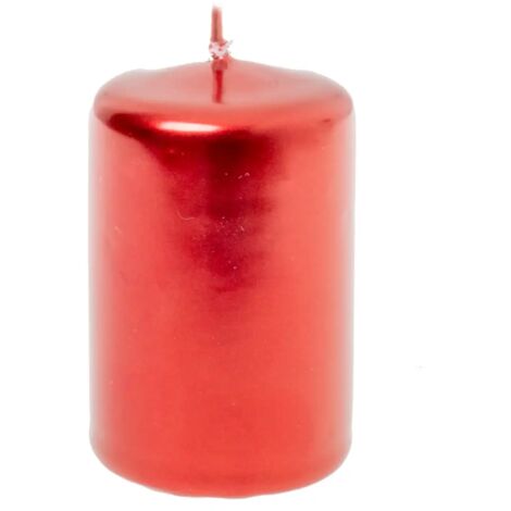 Dekorative Votivkerze Rot Metallic 6 cm