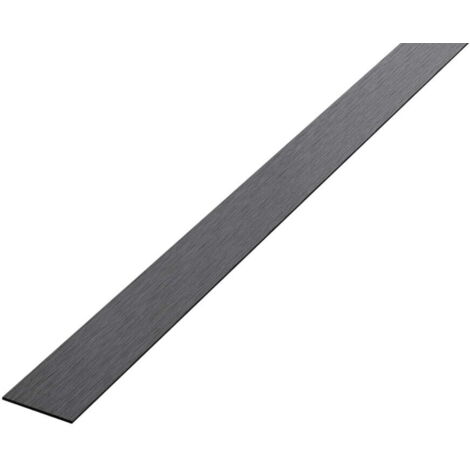 Dekorative Wandleiste aus Edelstahl 20 mm x 900 mm - Schwarz Satiniert