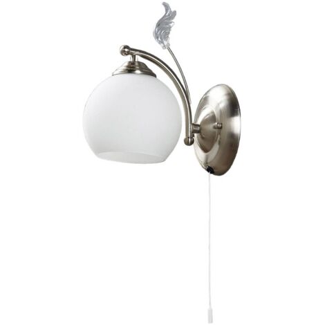 Dekorative Wandleuchte Svean - weiß, nickel matt