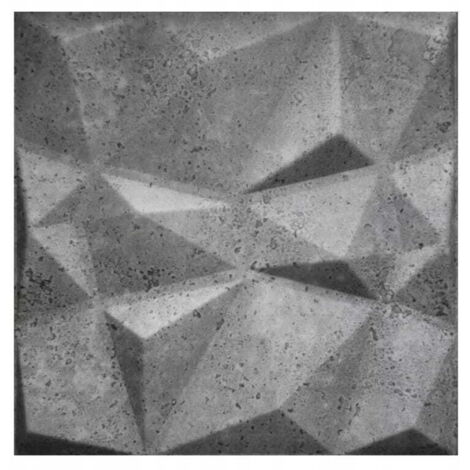 Dekorative Wandpaneele 50x50 cm, 8er-Pack, Graphit