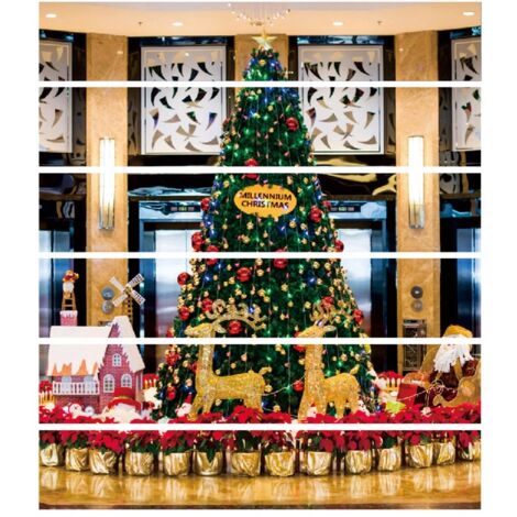 dekorative, wasserfeste und festliche Weihnachtswandaufkleber für Treppen und Weihnachtsbäume