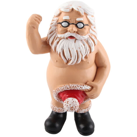 Dekorative Weihnachtsmannfiguren aus Kunstharz für Zuhause und Büro – Lustige Geschenkideen zu Weihnachten