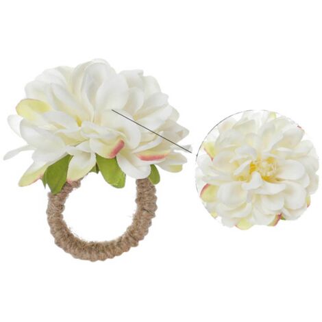 Dekorativer, blumenförmiger Serviettenring aus Seide [Mehrfarbig], 4,5 cm Innendurchmesser, für festliche Anlässe und als Geschenk