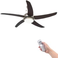 Dekorativer Deckenventilator mit Leuchtmittel 128 cm Braun