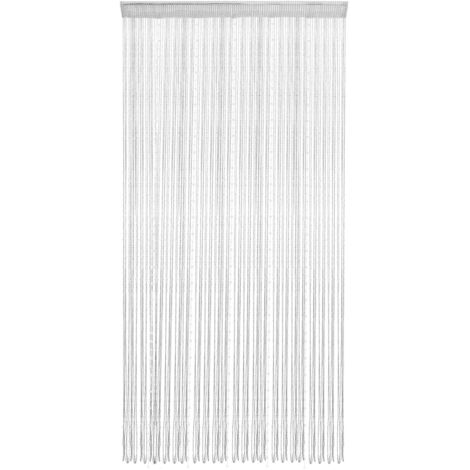 Dekorativer Fransen-Vorhang  Tür- und Fenstervorhang 79 x 39 cm  Polyester mit Kristallen  Weiß  400 g  1 Stück