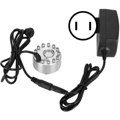 Dekorativer Gartenbrunnen mit Sprühnebelsystem und 12 LED-Leuchten – 110-V-US-Stecker