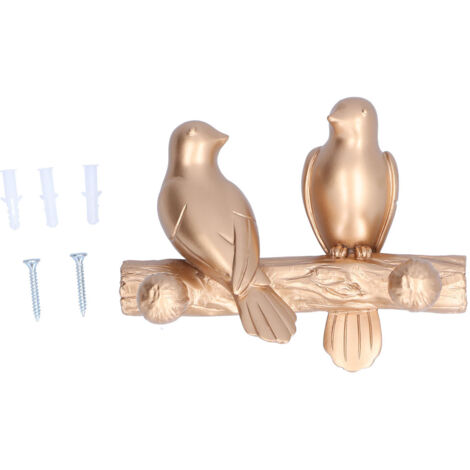 Dekorativer goldener Vogel-Wandhaken für Küche, Wohnzimmer, Café – praktischer Haken