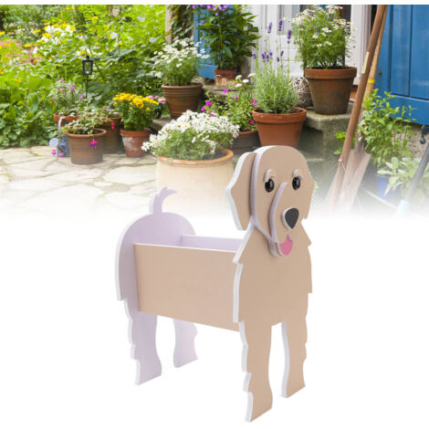 Dekorativer, hundeförmiger Blumentopf, PVC, 22,5 x 17,5 x 34 cm, 5er-Set