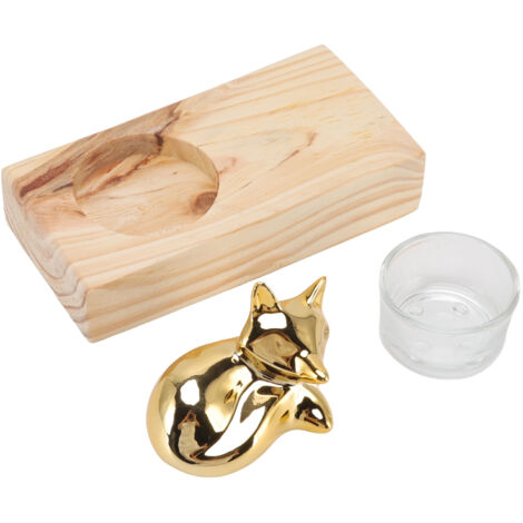 Dekorativer Kerzenhalter aus Holz, Keramik und Glas – Nordischer Stil – Perfekt für Zuhause, Schlafzimmer oder Partys – Geschenk
