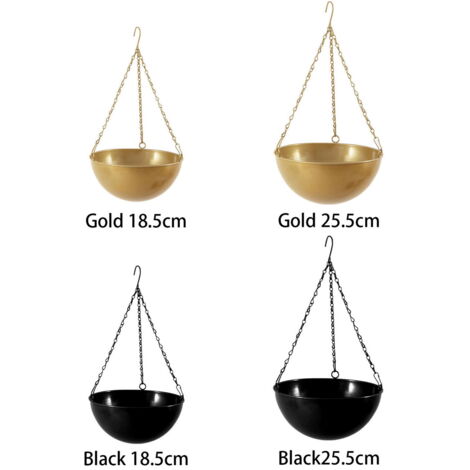 Dekorativer Pflanzenhänger aus Eisen mit Marmormuster, 8,5 cm oder 25,5 cm, gold oder schwarz, inklusive