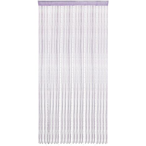 Dekorativer Quastenvorhang  Türvorhang und Raumteiler mit Fransen und künstlichen Kristallen  Farbenfrohes Polyester  2 m x 1 m  Lila  Für Hochzeiten, Wohnzimmer und Veranstaltungen