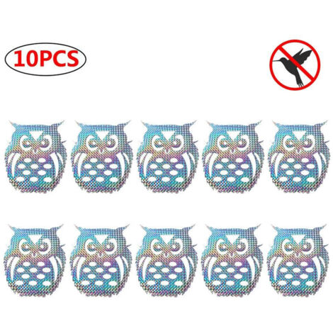 【Dekorativer Tierschutz】 Antikollisionsfolie, Reflektor, Vogelscheuche, 10 Stück Aufkleber für Fenster, Hof, Glas, Fahrzeug, Garten, Vogelabwehr, transparent, selbstklebend, starker Schutz