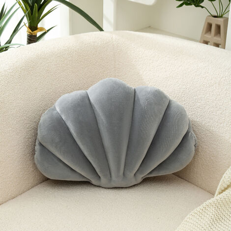 Dekoratives 3D-Samtkissen mit Muschelmotiv – 35 x 25 cm, für Sofa und Bett, maritimes Dekor, weich, detailreich & einzigartig