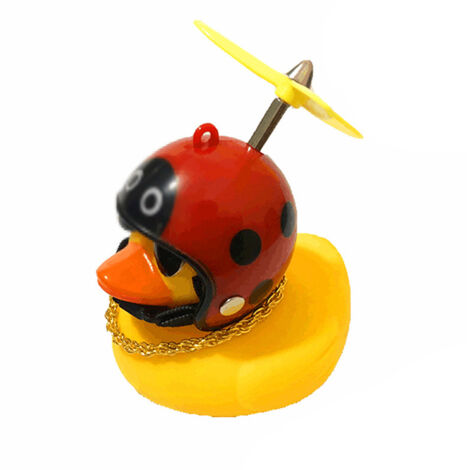Dekoratives gelbes Enten-Armaturenbrett mit Propellerhelm
