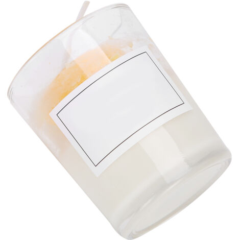 Dekoratives Glas für Duftkerzen – Ideal für Aromatherapie, Hochzeiten und als Wohndekoration, gelb