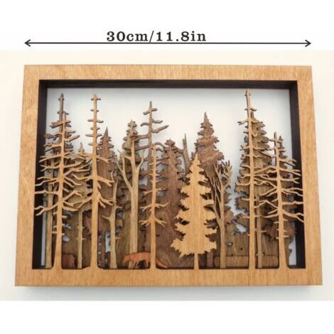 Dekoratives Holzbild – Holzanhänger – Wanddekoration für Wohnzimmer, Büro, Zuhause, Restaurant, Baum